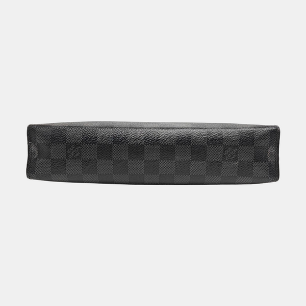 Pochette Voyag MM Damier Graphite Coated Canvas Gray