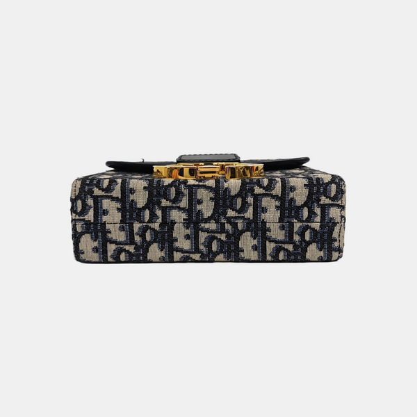 30 Montaigne Mini Oblique Canvas Blue
