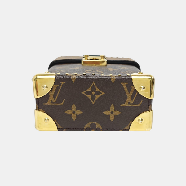 CAMERA BOX Monogram Coated Canvas Brown