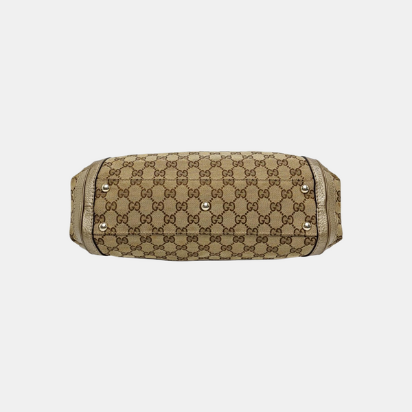 Monogram Canvas Tote Bag Beige
