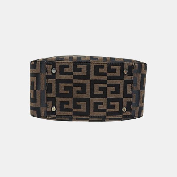 Canvas Top Handle Bag Brown