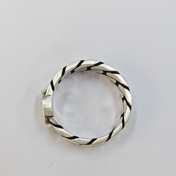 Interlocking G 925 Sterling Silver Ring HK 16