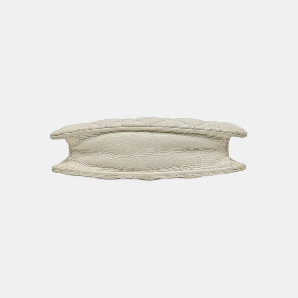 Dior Caro Small Cannage Calfskin White