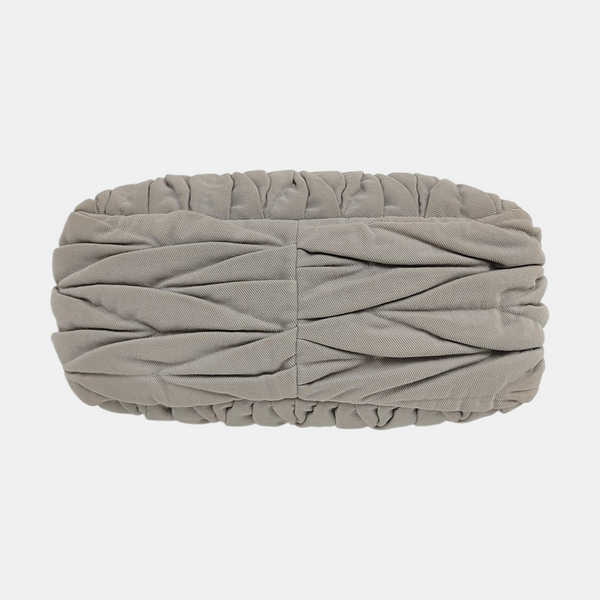 Quilted Fabric Shoulder Bag Gray