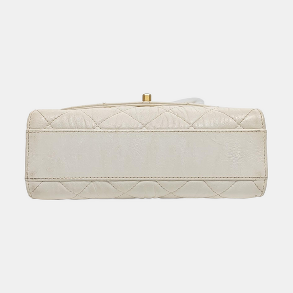 COCO HANDLE Mini Quilted Lambskin White