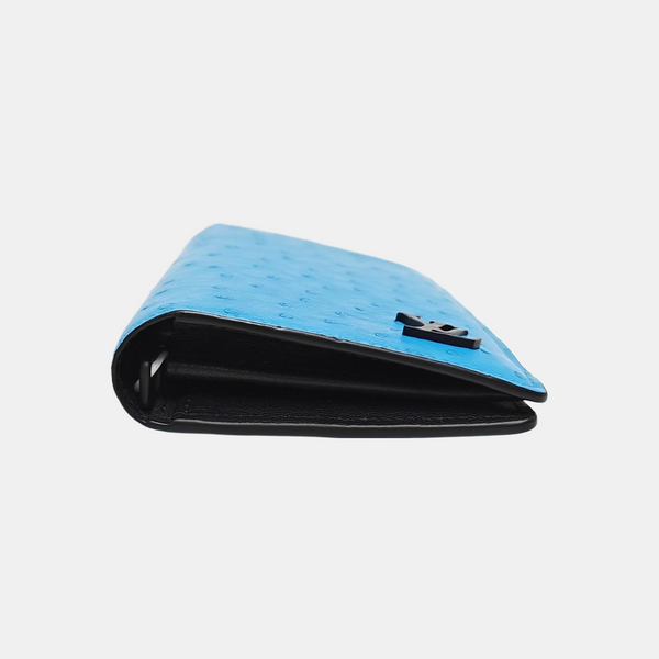 BRAZZA Ostrich Blue Wallet
