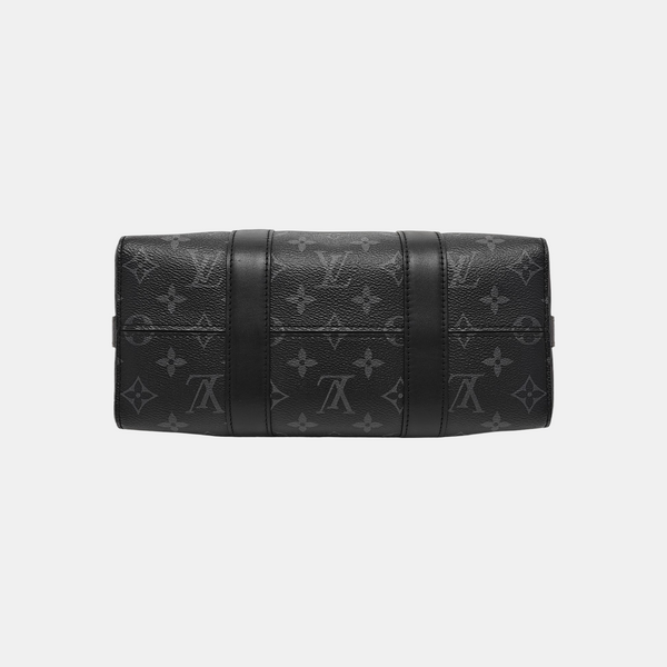 KEEPALL Monogram Coated Canvas Black