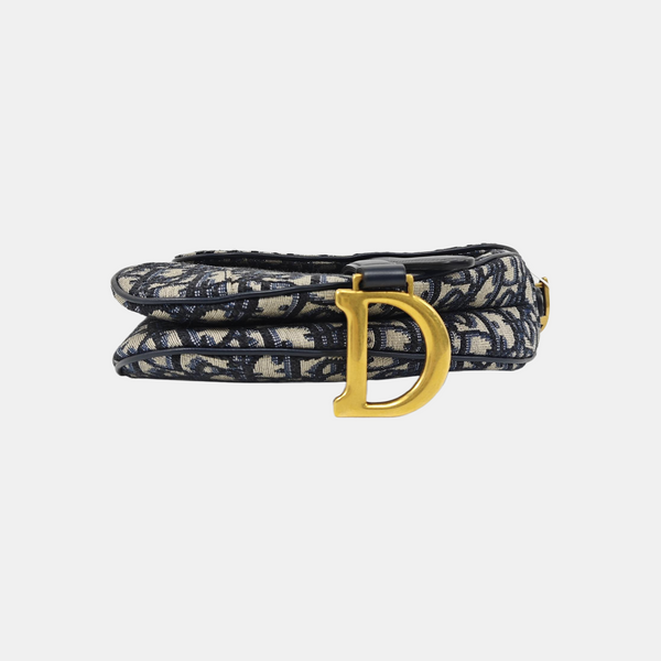 Saddle Mini Oblique Canvas Blue