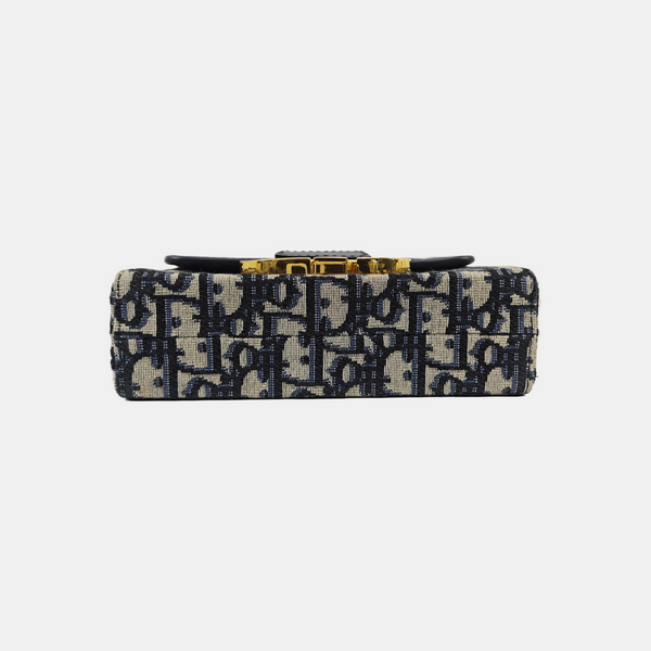 30 Montaigne Mini Oblique Canvas Blue