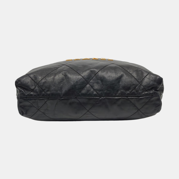 CHANEL 22 Small Quilted Calfskin Black