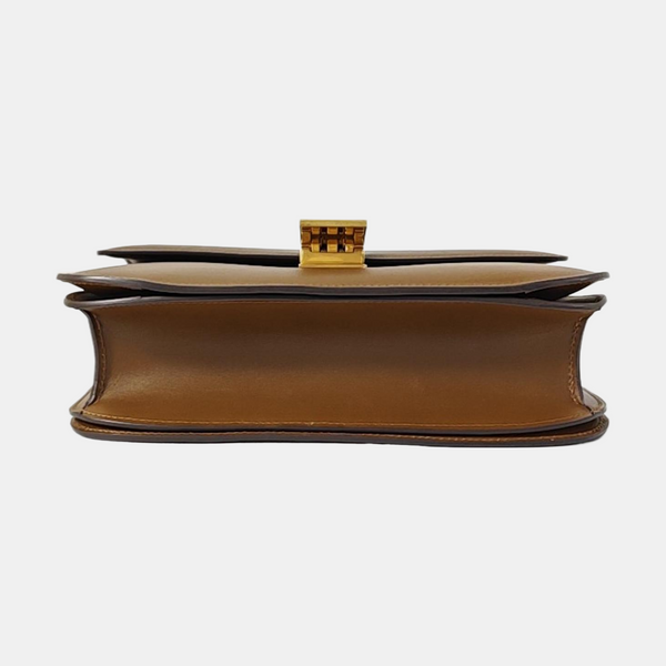 Authenticated pre-owned CLASSIC BOX Medium Calfskin Brown - Shoulder Bag at Looply