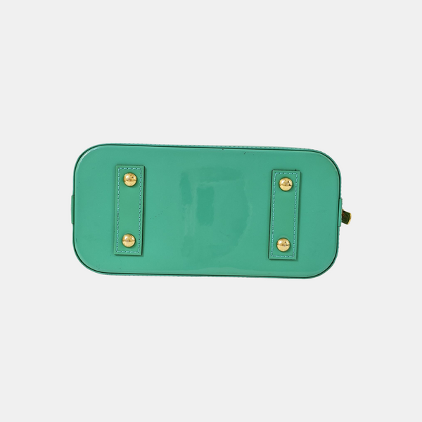 ALMA BB Monogram Patent Leather Green