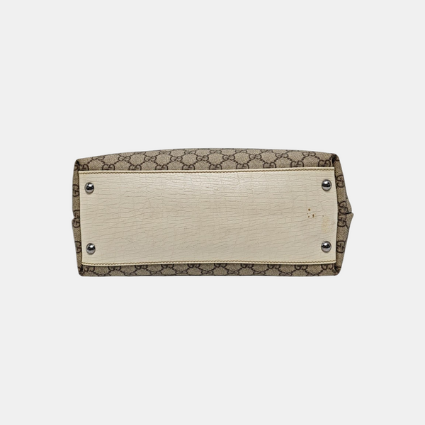 Monogram Coated Canvas Tote Bag Beige