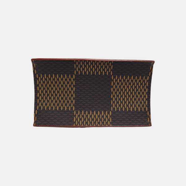 SAC PLAT Damier Ebene Coated Canvas Brown