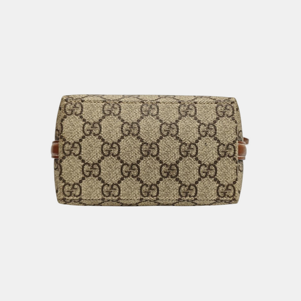 GG Emblem Monogram Coated Canvas Beige