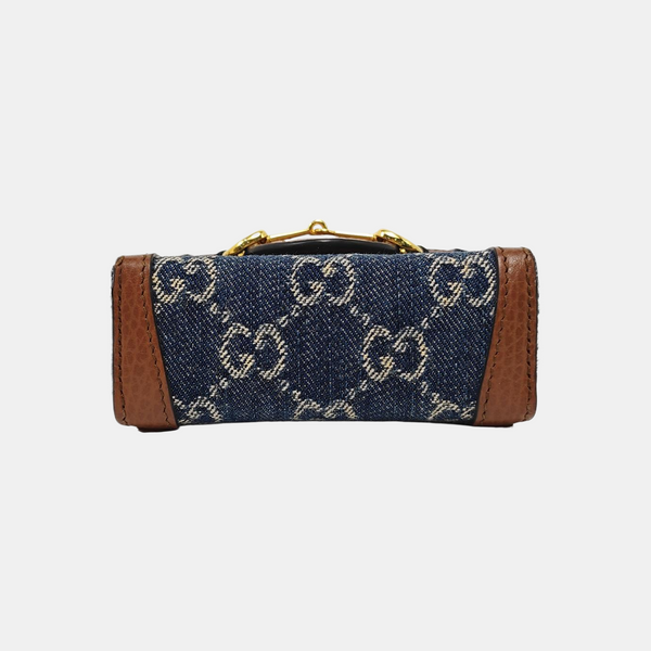 Horsebit 1955 Mini Monogram Denim Blue