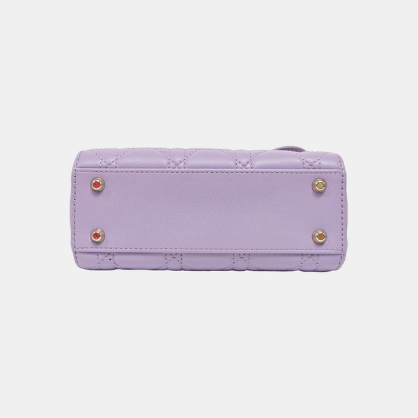 Lady Dior Mini Lambskin Purple