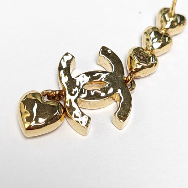 CC Logo Metal Gold Earrings