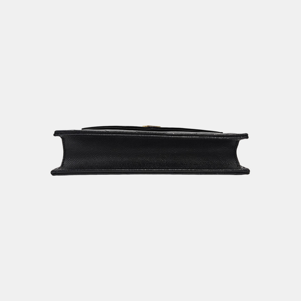 MONOGRAM Chevron Calfskin Black