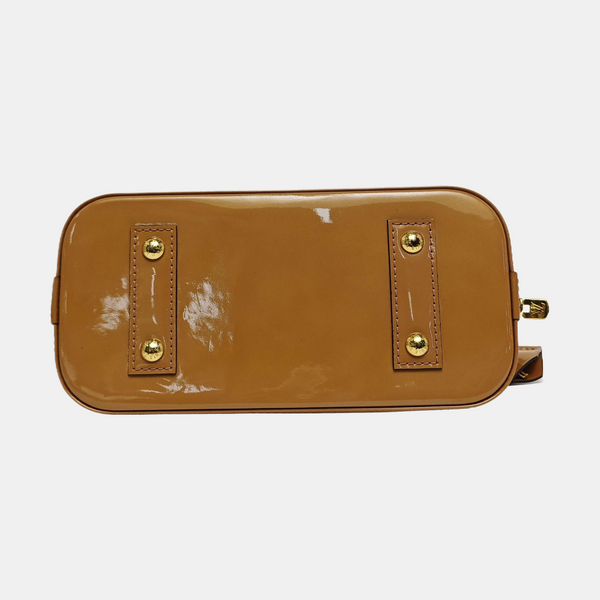 Authenticated pre-owned ALMA Monogram Patent Leather Yellow - Shoulder Bag at Looply