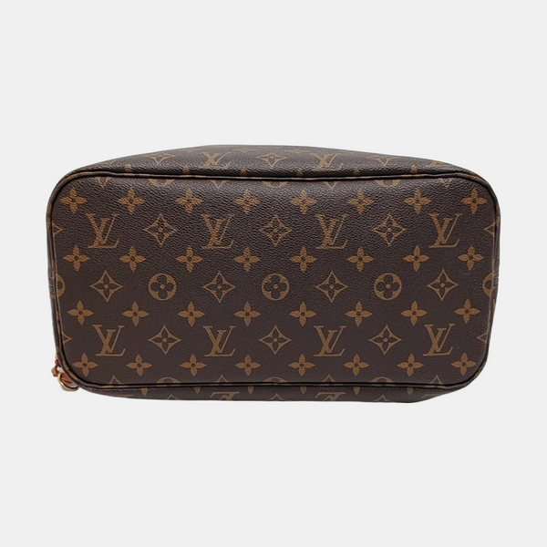 Authenticated pre-owned NEVERFULL MM Monogram Coated Canvas Brown - Tote Bag at Looply