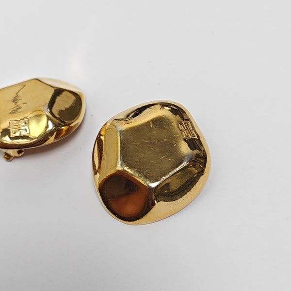 Metal Gold Clip On Earrings