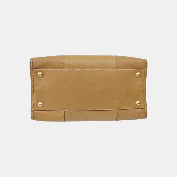 Saffiano Calfskin Tote Bag Brown