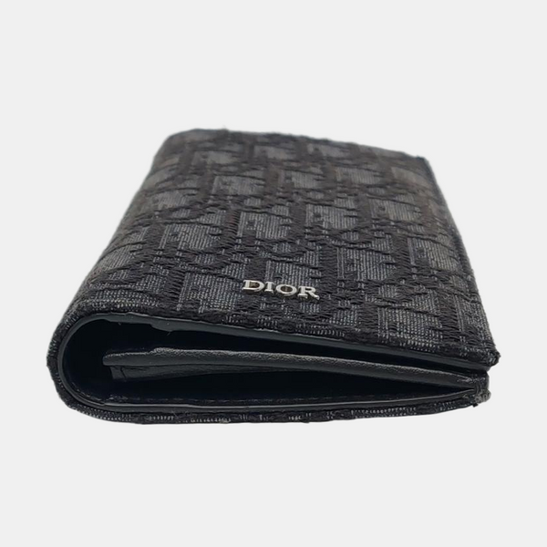 Oblique Canvas Wallet Black