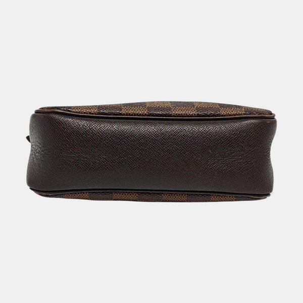 TROUSSE MAKE UP Damier Ebene Coated Canvas Brown