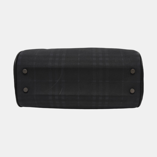Coated Canvas Top Handle Bag Black