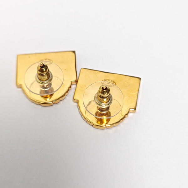 Metal Gold Stud Earrings