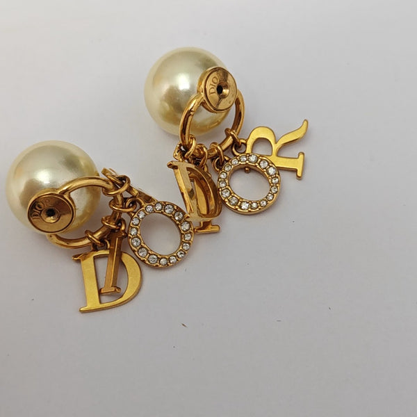 Dior Tribales Metal Gold Stud Earrings
