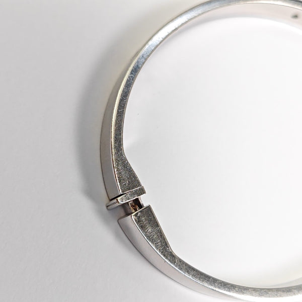 Tiffany & Co. 18k White Gold Silver Bangle