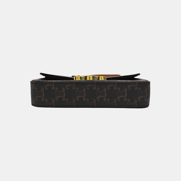 TRIOMPHE Small Coated Canvas Brown