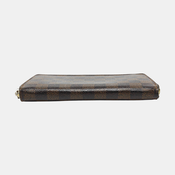 ZIPPY Damier Ebene Coated Canvas Brown Wallet