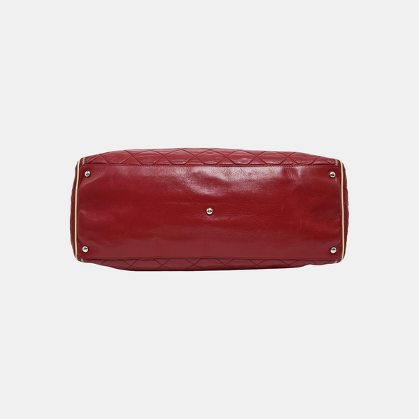 Quilted Lambskin Shoulder Bag Red