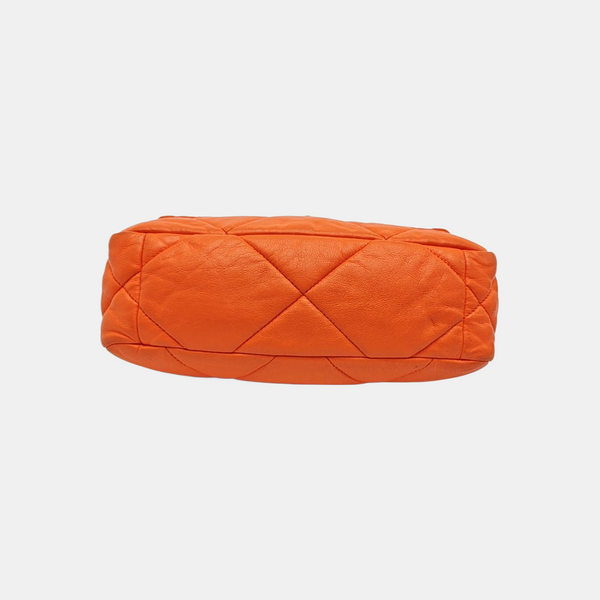 CHANEL 19 Small Quilted Lambskin Orange