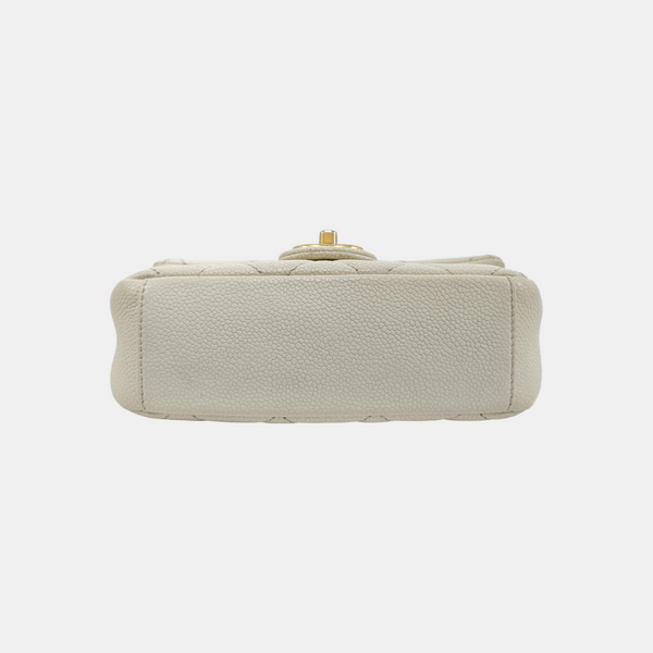 Quilted Grained Calfskin White