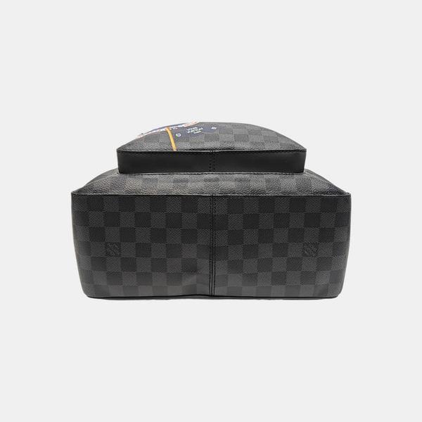 JOSH Damier Graphite Coated Canvas Gray