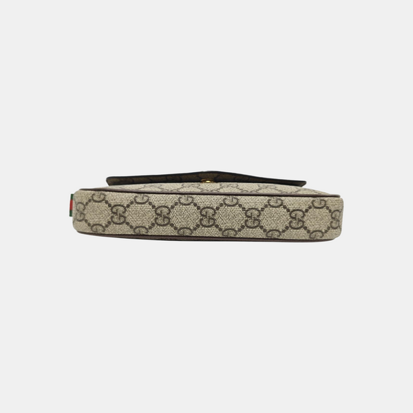 Ophidia Small Monogram Lona Revestida Beige