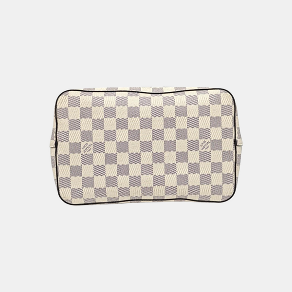 NÉONOÉ MM Damier Azur Coated Canvas White