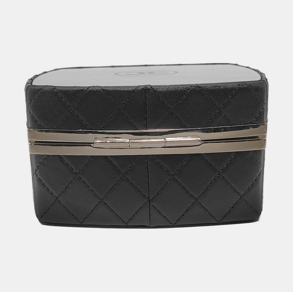 Large Quilted Lambskin Black