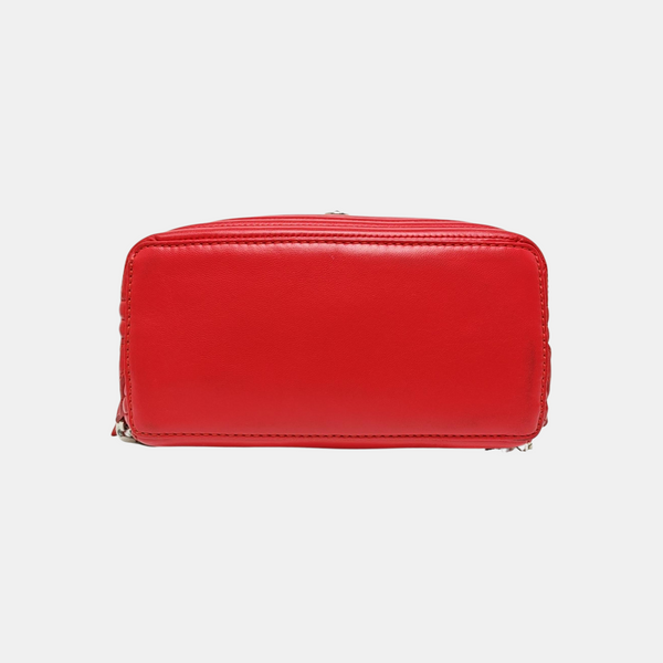 Quilted Calfskin Backpack Red