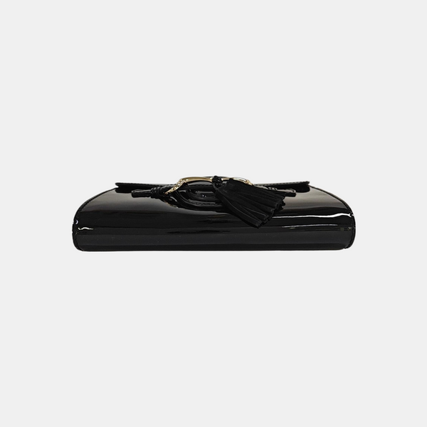 Emily Chain Small Patent Leather Black