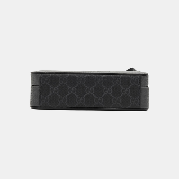 Interlocking G Small Monogram Coated Canvas Gray