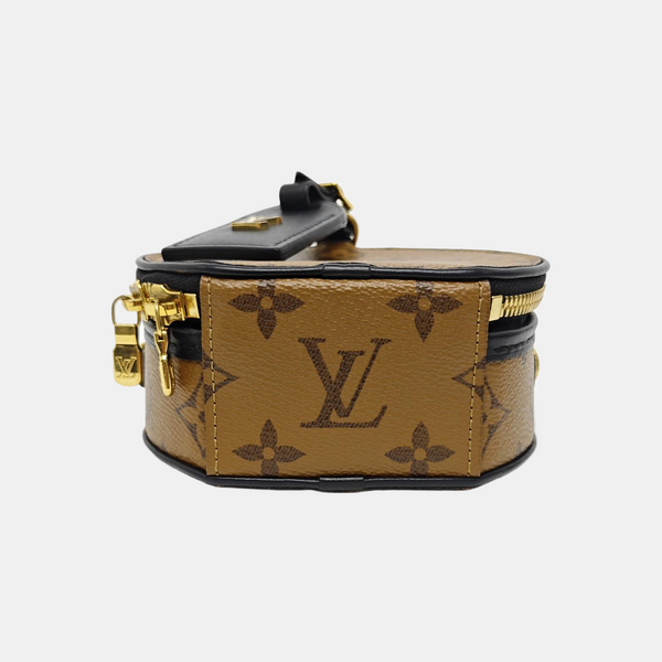 BOITE CHAPEAU Mini Monogram Coated Canvas Brown