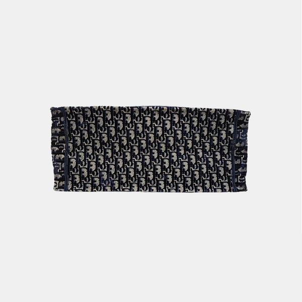 Book Tote Large Oblique Velvet Blue