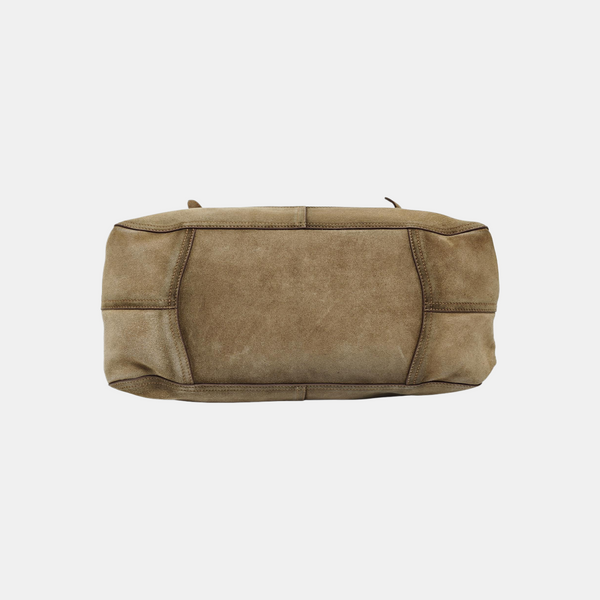 Suede Tote Bag Gray