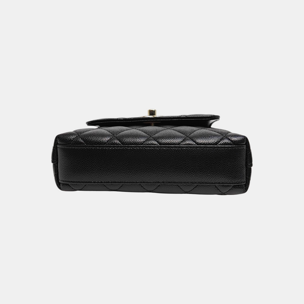 COCO HANDLE Grained Calfskin Black