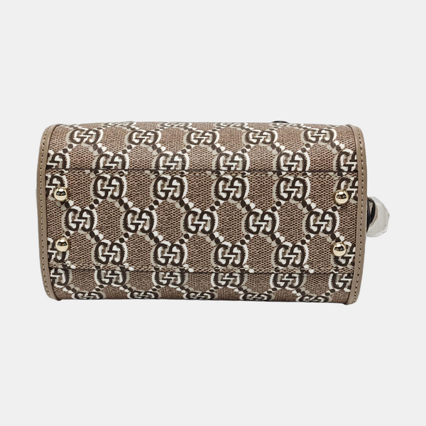 Monogram Coated Canvas Shoulder Bag Super Mini Gray